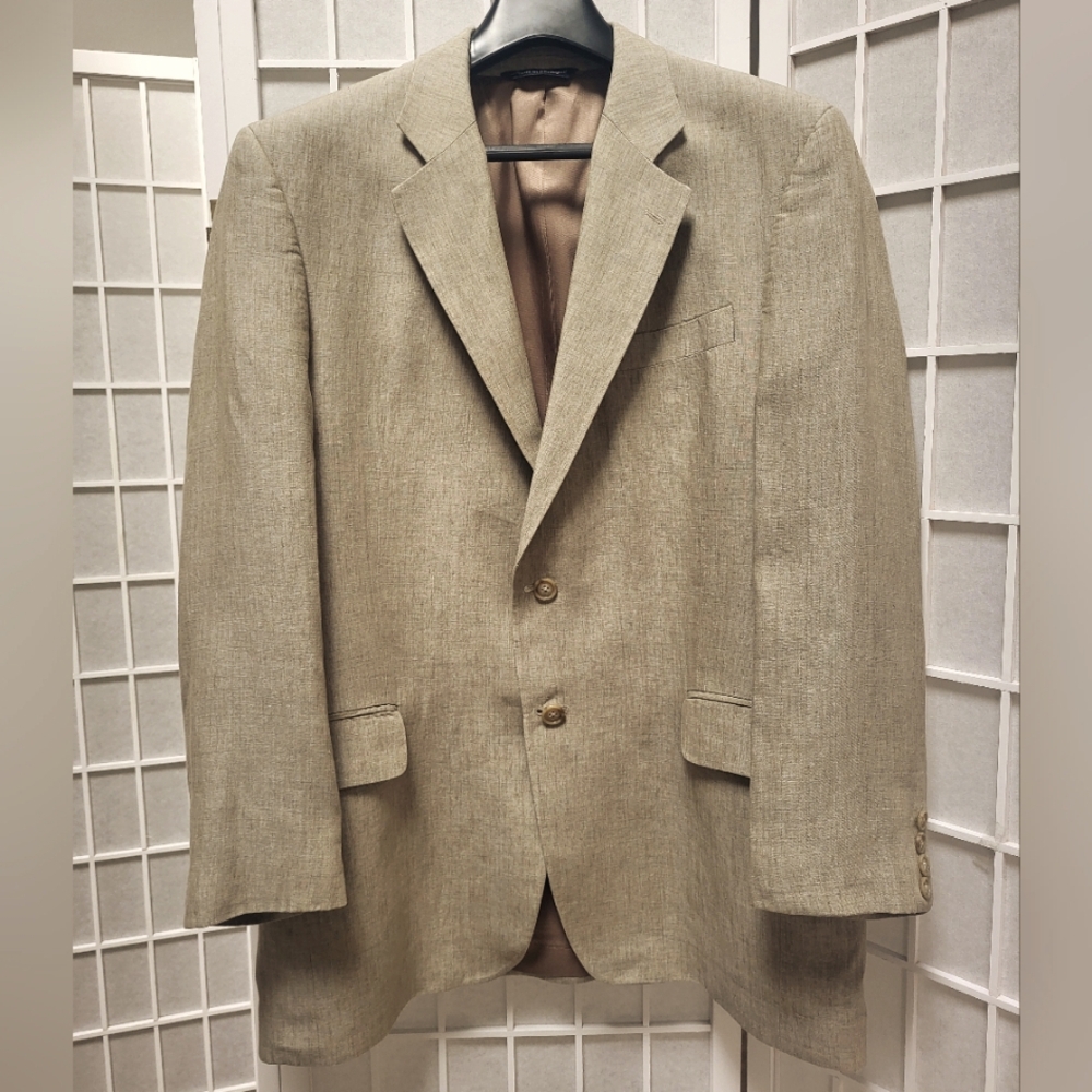 Paul Fredrick Men's Linen Sports Coat, sz L